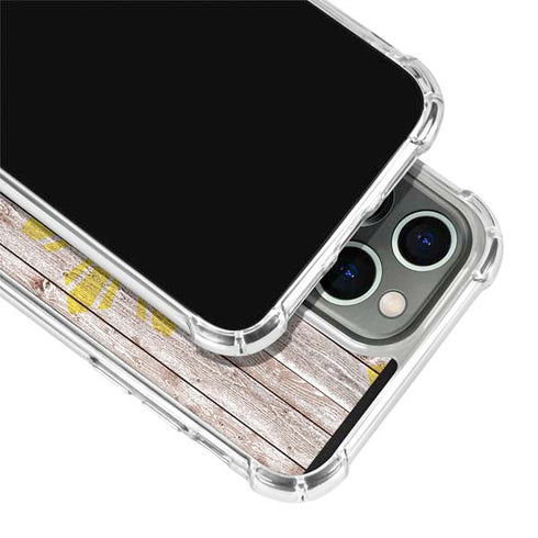 Philippines Flag Dark Wood iPhone 13 Pro Clear Case